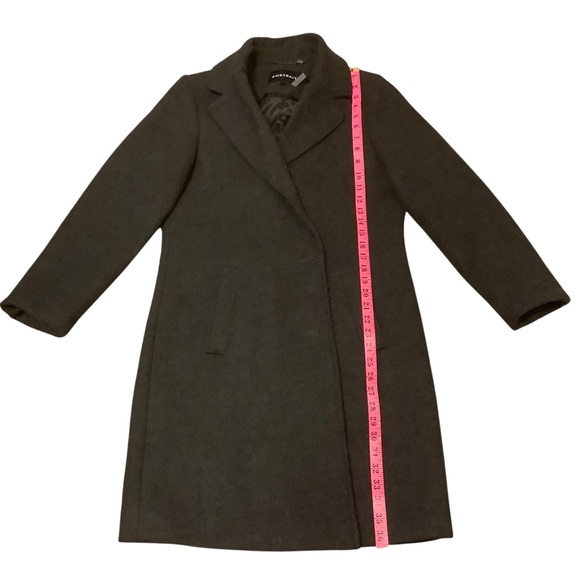 PORTRAIT LONG GRAY DOUBLE BREASTED BUTTON DOWN PEA COAT WITH POCKETS/ Size 6 - Picture 9 of 11